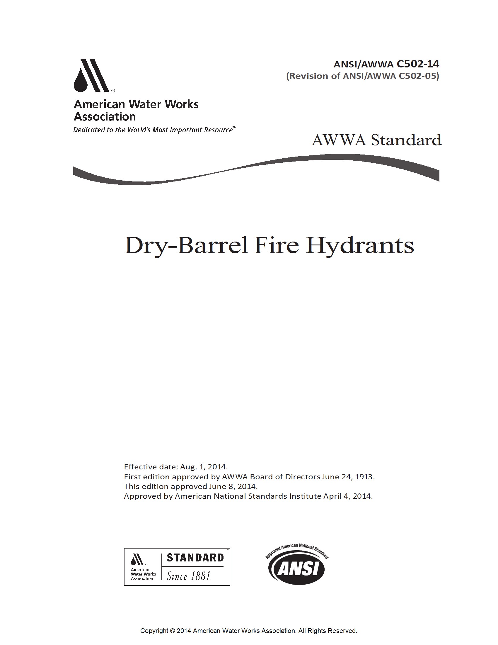 دانلود استاندارد AWWA C502 Dry Barrel Fire Hydrant